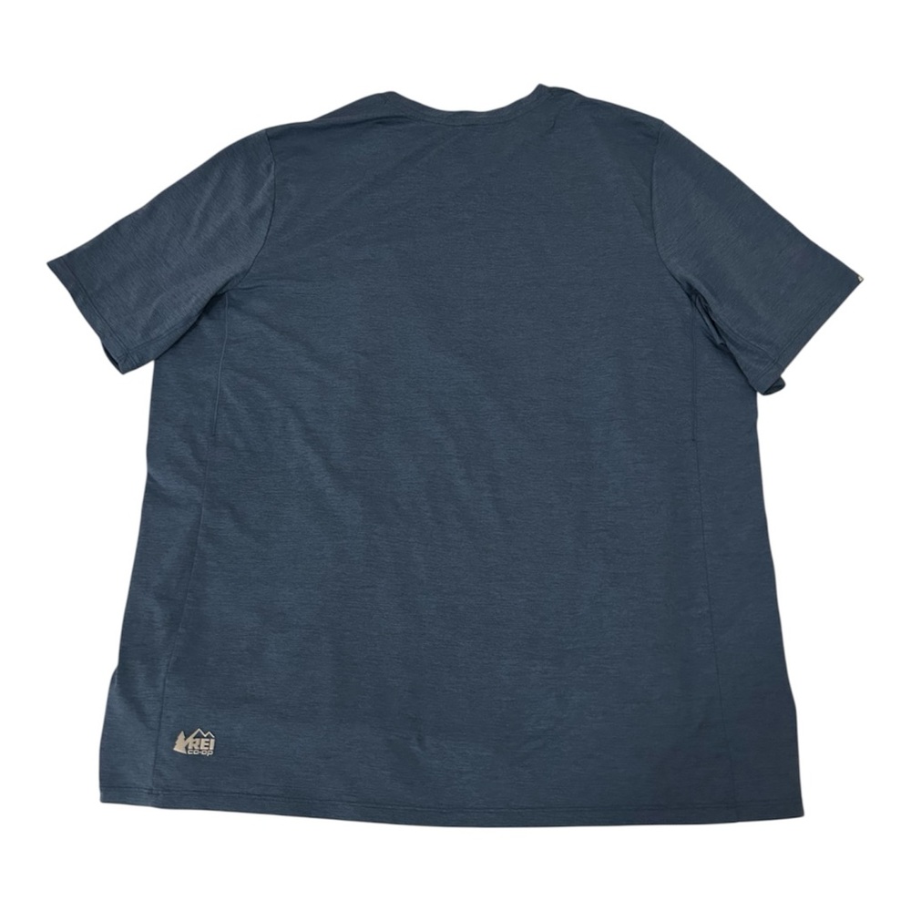 REI Co-op Performance T-Shirt Mens TALL XXL Blue Running Crew Neck Hiking EUC - Picture 2 of 5